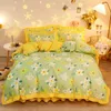 Bedding sets Kuup Duvet Cover kawaii Bedding Set Twin Size Flower Quilt Cover 150x200 High Quality Skin Friendly Fabric Bedding Cover 230909