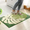 Carpets Non Slip Floor Mat INS Nordic Green Leaf Pattern Soft Tufted Carpet Home Decor Absorbent Bedroom Hallway Toilet Rug Bath