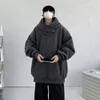 Hoodies masculinos 22 homens gótico velo capuz design streetwear moda hip hop com capuz pullovers harajuku moletom masculino