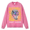 Heren Hoodies Mannen Brief Katoenen T-shirt Persoonlijkheid Vintage Casual Tops Oversize Tee Kleding Man Korte Mouw Oversized Sweatshirt Los