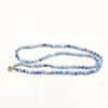 Beaded Sn1165 High Quality Design Womens Mala Beads Bracelet Trendy Yogi Necklace Lotus Blue Aventurine Quartz Drop Delivery Dhgarden Dhq84