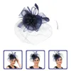 Bandanas Barrette Hat Women's Fascynatorów Tea Party Cocktail Black Head Band Top