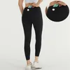 LL Femmes Yoga Neuvième Pantalon Push Fitness Leggings Doux Taille Haute Poche Arrière Hanche Ascenseur Élastique Pantalon De Jogging Occasionnel 7 Couleurs L6215267I