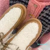 2023-designer Luxury Hairy ankle boots women classic Autumn winter Spliced wool cold protection casual shoes lady Vintage thick bottom Martin boots