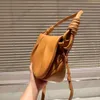 Modeontwerper tas dames enkele schouder crossbody handtas portemonnee nieuwe high-end lederen halve maan zadel tas luxe ontwerp draagbare handheld vouwbuling knoedzak