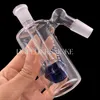 Glass Bong Rökningstillbehör Ash Catcher 45 Degree 14mm Manlig kvinnlig gemensam Blue Little Bell Percolators för torr örtrökning