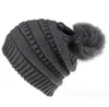 Fashon Kids PomPom Mutsen Hot Baby Gebreide Winter Warme Hoeden Dikke Stretchy Gebreide Beanie Cap Bobble Beanie Hoeden 9 kleuren