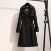 Nowy styl Bur Womens Trench Burbrys Designer średnia długość wiatrówki beżowy beżowy podwójny płaszcz z płaszczem marki Kobietowe ubranie rozmiar S-xxxl