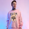 Erkek Hoodies oyuncak ayı nakit Kral Baskı Mens Sweatshirt High Street Moda Pamuklu Gündelik All-Matay Çift Giyim