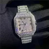 Luksusowe męskie zegarki moissanite Mosang Stone Diamond Watch zegarki dla mężczyzn Top Montre de Luxe Na ręce mechaniczne Automa301e