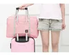 Duffel Bags Customize Any Name Travel Bag Women Handbag Luggage Foldable Gadget Organizer Large Capacity Letter Pink Tote Travel Accessories 230909