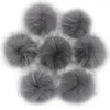 Boinas 10 Pçs/lote DIY Tamanho Grande 15cm Pompons De Pele Real Raccoon Pom Poms Bolas Pompon Natural Para Chapéus Bolsas Sapatos Lenços