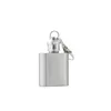 1OZ Stainless Steel Mini Pocket Liquor Hip Flask Key Ring Chain