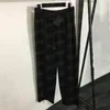 Kadın Pantolon Capris Tasarımcı Metal Rozeti Drawstring Swearpants Kadın Tasarımcılar Moda Geniş Bacak Gündelik Uzun Pantolon Sokak Pantolonları 6st8