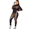 Two Piece Pants Tracksuit Women Casual Zip Neck Jacket and Trousers Set Sweatsuits Free Ship