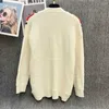 Mulheres Knits Tees Designer 23 PRE Outono Novo Estilo Britânico Solto Encaixe Manga Comprida Mid Comprimento Cardigan Contraste V-Neck Dupla Fileira Bolso Moda Casaco para Mulheres