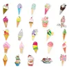 50 PCS Cartoon Ice Cream Creative Sticker PVC Skateboard Graffiti Diy Waterproof Char Decoration