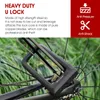 Bike Locks WEST BIKING Bicycle U Lock Anti-theft Safety Bike Lock MTB Road Bike 2 Keys Motorcycle Scooter Cycling Lock Bicycle Accessories 230911