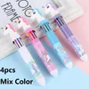 Stylo à bille de couleur 0.7mm, dessin animé mignon, multicolore, fournitures scolaires et de bureau, papeterie cadeau pour étudiant, Kawaii