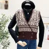 Refined V Neck Sweater Vest For Women Autumn Loose All Matching Outer Wear Lazy Knitted Cardigan Thick