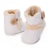 Stivali Blotona Born Baby Winter Snow Colore a contrasto caviglia calda fodera in peluche scarpe da passeggio per neonati 0-18 mesi