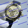 5 stijlen versie luxe herenhorloges 40 mm gouden wijzerplaat 126518 116519 116515 zwarte keramische bezel automatisch uurwerk geen chronograaf rubberen band sporthorloges