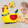 Intelligence toys Kids Electric Hen Laying Eggs Walking Toy Music Interactive Educational Toys for Boys Girls Birthday Christmas Gift 230911