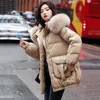 Cappotto invernale da donna con cappuccio in pelliccia naturale di alta qualità 2023 da donna 90% giacca d'anatra bianca spessa Parka caldo capispalla femminile