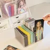 Cadres Kpop Pocard boîte de rangement Transparent Po carte organisateur acrylique Collection idole cartes affichage INS école papeterie