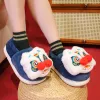 Hot Slippers 2023 Trend Chinese Style Lion Cotton Plush Couple Non Slip Parent Child Thermal Indoor