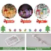 Kerstversiering Set van 3 kerstverlichte geschenkdozen met strik Voorverlichte 50 LED-oplichtende geschenkdozen Ornament voor kersttuin Gazondecoratie 230911