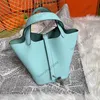 TOP Picotin Borsa Borse firmate Borsa con chiusura Totes Borsa in vera pelle New Classic Lady 10a Qualità Lusso Su misura Filo di cera fatto a mano Cestino per alimenti Borsa a secchiello Donna