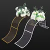 Upscale Wedding Decorations Props Iron S-shaped Big Wave Path Road Lead Party Stage Aisle Runner Cited Flower Shelf Supplies
