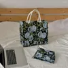 Evening Bags Retro Design Women's Large Capacity Tote Bag Rose Jacquard Ladies Shoulder Vintage Flower Female Shopper Handbags Purse