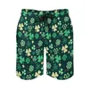 Męskie szorty Lucky Shamrock Board Happy St Patrick Casual Short Pants Mężczyzna projekt Runf Surf Wygodne plażowe pnie