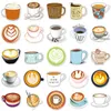 50pcs Coffee Cartoon Graffiti ملصقات إبداعية PVC الأزياء التزلج على الماء الديكور DIY