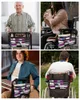 Sacos de armazenamento Geométrico Roxo Cinza Preto Abstrato Saco de Cadeira de Rodas com Bolsos Apoio de Braço Lateral Scooter Elétrico Andando Quadro Bolsa