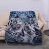 2023 Decke Wildlife 3D HD Bild Anpassung Designer Weicher Teppich Sofa Bettwäsche Halloween Weihnachtsgeschenk