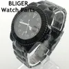 Wristwatches Waterproof NH35A PT5000 Movement Automatic PVD Watch For Men Brushed Ceramic Insert Stainless Steel Strap