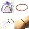 Perlé Mg0114 En gros Bracelet en pierre de sable doré 4 mm Mini bijoux en pierres précieuses Femmes Yoga Mala Livraison à la main Bracele Dhgarden Dhl9S