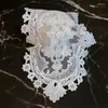 Table Mats British Style Lace Embroidered Oval White Placemat Bedroom Balcony Coffee Cup Wine Cover Cloth Banquet Party Decoration