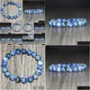 Beaded Mg1167 New Mens 10 Mm Blue Sodalite Bracelet Yoga Mala Gift For Husband Boyfriend Insomnia Drop Delivery Jewelry Brace Dhgarden Dhvct