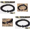 Perlé Sn0060 Gros Travail À La Main Bracelets Onyx Noir Pierre Croix Hommes Bracelet Livraison Directe Bijoux Dhgarden Dhbhy