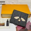 Men Animal Designers Fashion Short Wallet Leather Black Snake Tiger Bee Women Luxury Purse Card Holders With Gift Box Top Quality AAAA