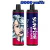 EU Warehouse Vape Pen Sunfire Puff 8000 Wegwerp e-sigaret DTL Mesh Coil 18ml Voorgevulde karren Big 7000 9000 Puffs Wegwerp VAPE Groothandel Prijs Gratis verzending