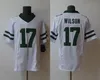 17 Garrett Wilson Maillots de football cousus 8 Aaron Rodgers Hommes Femmes Jeunes S-3XL vert blanc maillot à domicile