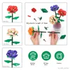 Blöcke Rose Bausteine Blumenstrauß Stadt Romantisch Kompatibel mit DIY Montage Weiße Blume Spielzeug für Liebhaber Mädchen R230911