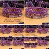 Beaded Mg1245 Nieuw Design Womens Crown Heart Chakra Armband Aaa Grade Amethist Fluoriet Stack Ghost Quartz Edelsteen Sieraden Dhgarden Dhio6