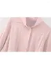 Kurtki damskie kurtki bombowce ponadzakrzewna różowa kobieta lato długi rękaw w płaszczu dla kobiet mody streetwear.