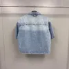 2023 lente zomer nieuwe collectie 100% katoen werkkleding denim set - shirt met korte mouwen en shorts euro maat s tot xl220h